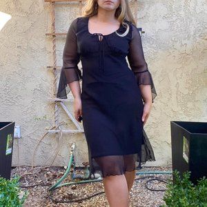LA BELLE vampy black mini dress by